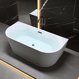 Wanna wolnostojąca przyścienna korek czarny 170 cm Carlo Led Hydrosan