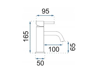 Bateria umywalkowa niska Lungo Rea złoto szczotkowane