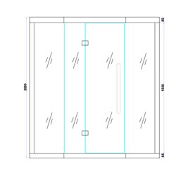 Sauna Combo na podczerwień + fińska 5-osobowa 150x150 cm Moss1 6KW