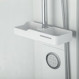 Kabina prysznicowa zabudowana z hydromasażem biała 90x90 Wega WH Kerra