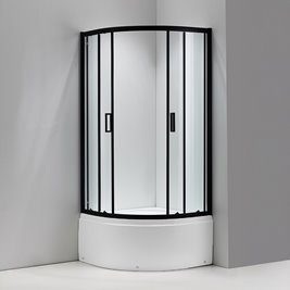 Kabina prysznicowa na głębokim brodziku czarny profil 80x80 Maja Hydrosan
