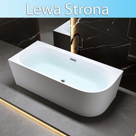 Wanna przyścienna narożna lewa 160 cm Mera Hydrosan