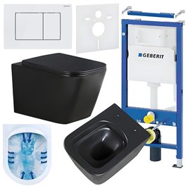 Zestaw podtynkowy stelaż GEBERIT DUOFIX + miska RAIN-MTB-RIM-03 + przycisk DELTA 30 biały