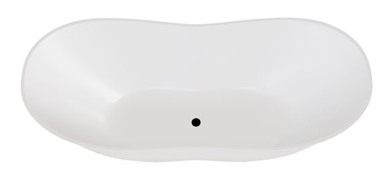 Wanna wolnostojąca 160 cm + klik-klak czarny Viya Besco WMD-160-VKB