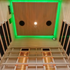 Sauna na podczerwień 3-osobowa 120x105 cm grzejniki kwarcowe i karbonowe Alta2 Infrared