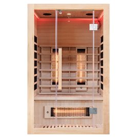 Sauna na podczerwień 3-osobowa 120x105 cm grzejniki kwarcowe i karbonowe Alta2 Infrared