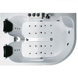 Wanna z hydromasażem asymetryczna Carmen 631 P 180x120