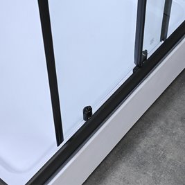 Kabina prysznicowa zabudowana na niskim brodziku kwadratowa 90x90 WSH314B-90