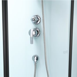 Kabina prysznicowa zabudowana na niskim brodziku półokrągła 80x80 WSH313A-80