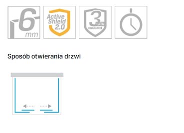 Kabina prysznicowa przyścienna 160x90 K-0487 New Corrina New Trendy