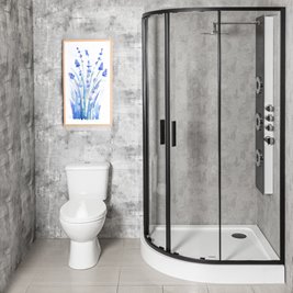 Kabina prysznicowa asymetrczyna z brodzikiem prawa 100x80 Solid RA BL Kerra