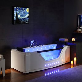 Wanna z hydromasażem przyścienna 170x76 cm Uran 931 Hydrosan