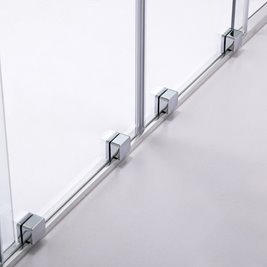 Drzwi prysznicowe rozsuwane szkło 8 mm szerokość 140 cm ASTRA-CH-DUO-140