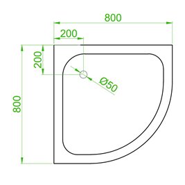 Kabina prysznicowa półokrągła zabudowana profil stal szczotkowana 80x80 Puerto zdjęcie 26