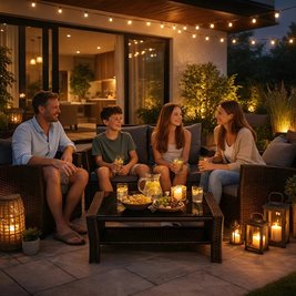 Meble ogrodowe z technorattanu sofa, stół, fotele zestaw Lagos kolor brąz zdjęcie 14