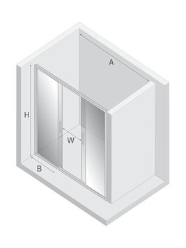 Drzwi prysznicowe rozsuwane 150 cm D-0184A Corrina New Trendy