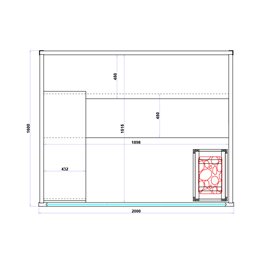 Sauna Combo na podczerwień + fińska 6-osobowa 200x160 cm Helsi2 8KW