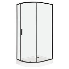 Kabina prysznicowa asymetrczyna z brodzikiem prawa 100x80 Solid RPA BL Kerra