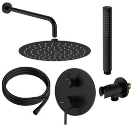 Zestaw prysznicowy podtynkowy czarny Ultimate ANUL121321 Avapax