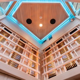 Sauna na podczerwień 3-osobowa 120x120 cm grzejniki kwarcowe i karbonowe Alta6 Infrared