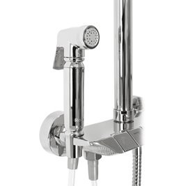 Chromowany zestaw prysznicowy z wylewką Max Rea