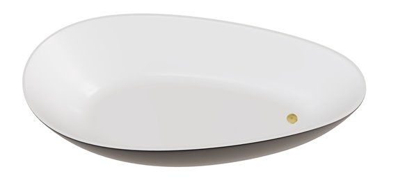 Czarno-biała wanna wolnostojąca z konglomeratu + klik-klak złoty Goya 170 B&W Besco WMD-170-GWG