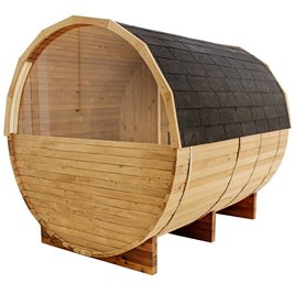 Sauna fińska ogrodowa zewnętrzna beczka 6 osobowa 210x210 Tromso-HG