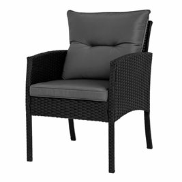 Zestaw mebli ogrodowych z technorattanu sofa, stół, krzesła, pufy Manas zdjęcie 3