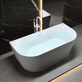 Wanna wolnostojąca przyścienna korek biały 170 cm Carlo Led Hydrosan