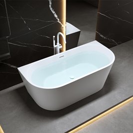 Wanna wolnostojąca przyścienna białe wykończenie 150 cm Lena Hydrosan