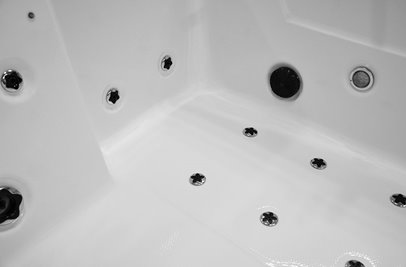 Brązowa prostokątna wanna z hydromasażem 180x150 cm MUS-1089B