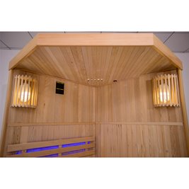 Sauna fińska 2-osobowa narożna 120x120 cm piec Harvia 3,5KW Bodo2