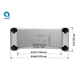 Dmuchane jacuzzi ogrodowe basen Spa 175x70 cm Vancouver Avenli