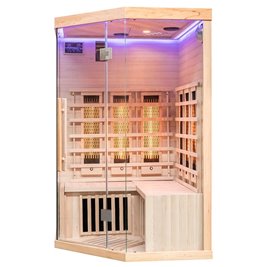 Sauna na podczerwień 3-osobowa 120x120 cm grzejniki kwarcowe i karbonowe Alta6 Infrared