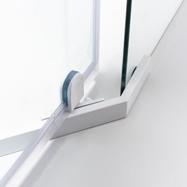 Biała kabina prysznicowa pięciokątna 80x80 drzwi uchylne KZ91A