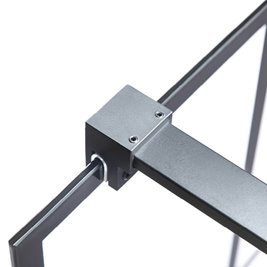 Czarna ścianka prysznicowa 80 cm SH05B szkło 8mm