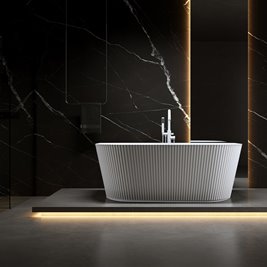 Wanna wolnostojąca przyścienna korek biały 170 cm Carlo Led Hydrosan