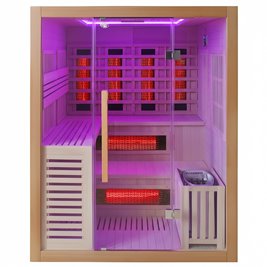 Sauna Combo na podczerwień + fińska 4-osobowa 160x160 cm Helsi3 6KW