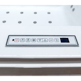 Wanna z hydromasażem prostokątna do zabudowy + obudowa Kalambo BL 190x150 cm