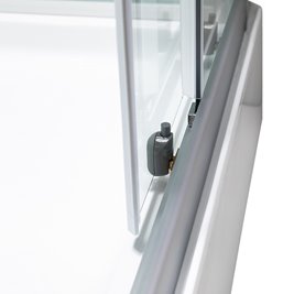 Kabina prysznicowa zabudowana kwadratowa 80x80 cm profil szczotkowany LISA