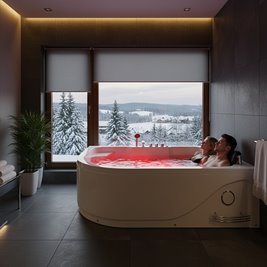 Wanna z hydromasażem asymetryczna Carmen 631 L 180x120