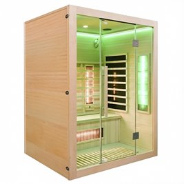 Sauna na podczerwień 4-osobowa 150x120 cm grzejniki kwarcowe i karbonowe Alta3 Infrared