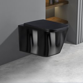 Czarna miska wc wisząca Rimless 3.0 RAIN-BL-RIM-03 Hydrosan