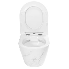 Misa wc wisząca Carlos Rimless Slim Nature Marble Rea
