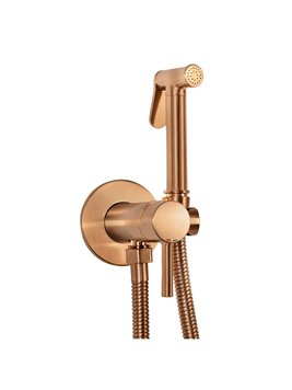 Bateria bidetowa podtynkowa miedź szczotkowana Loop Lungo Rea