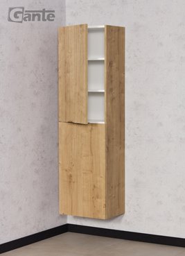 Słupek łazienkowa wiszący dąb naturalny 45x155 cm Brendo Gante