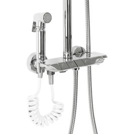 Chromowany zestaw prysznicowy z wylewką Max Rea
