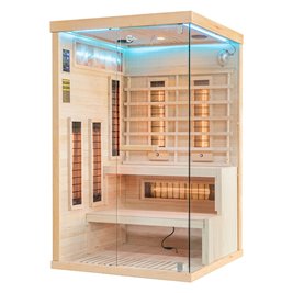Sauna na podczerwień 2 osobowa + kamienie solne 120X120X200CM MO-EP2RSL Infrared Mazur