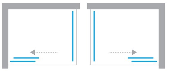 Kabina prostokątna 100x80 cm profile chrom K-5131 New Varia New Trendy