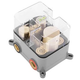 Złoty zestaw prysznicowy podtynkowy z termostatem Lungo Rea Gold